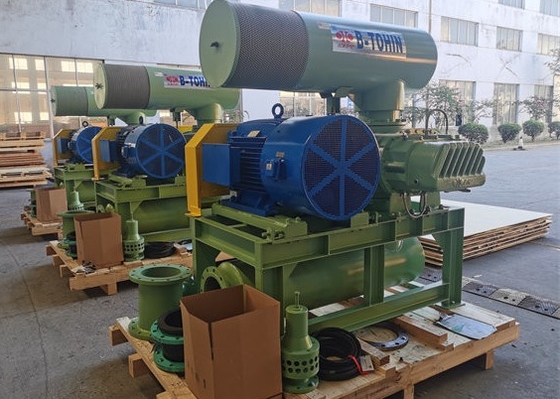 DN100 50Kpa RPM1350 dmuchawa z trzema płatami korzeniami do przenoszenia pneumatycznego